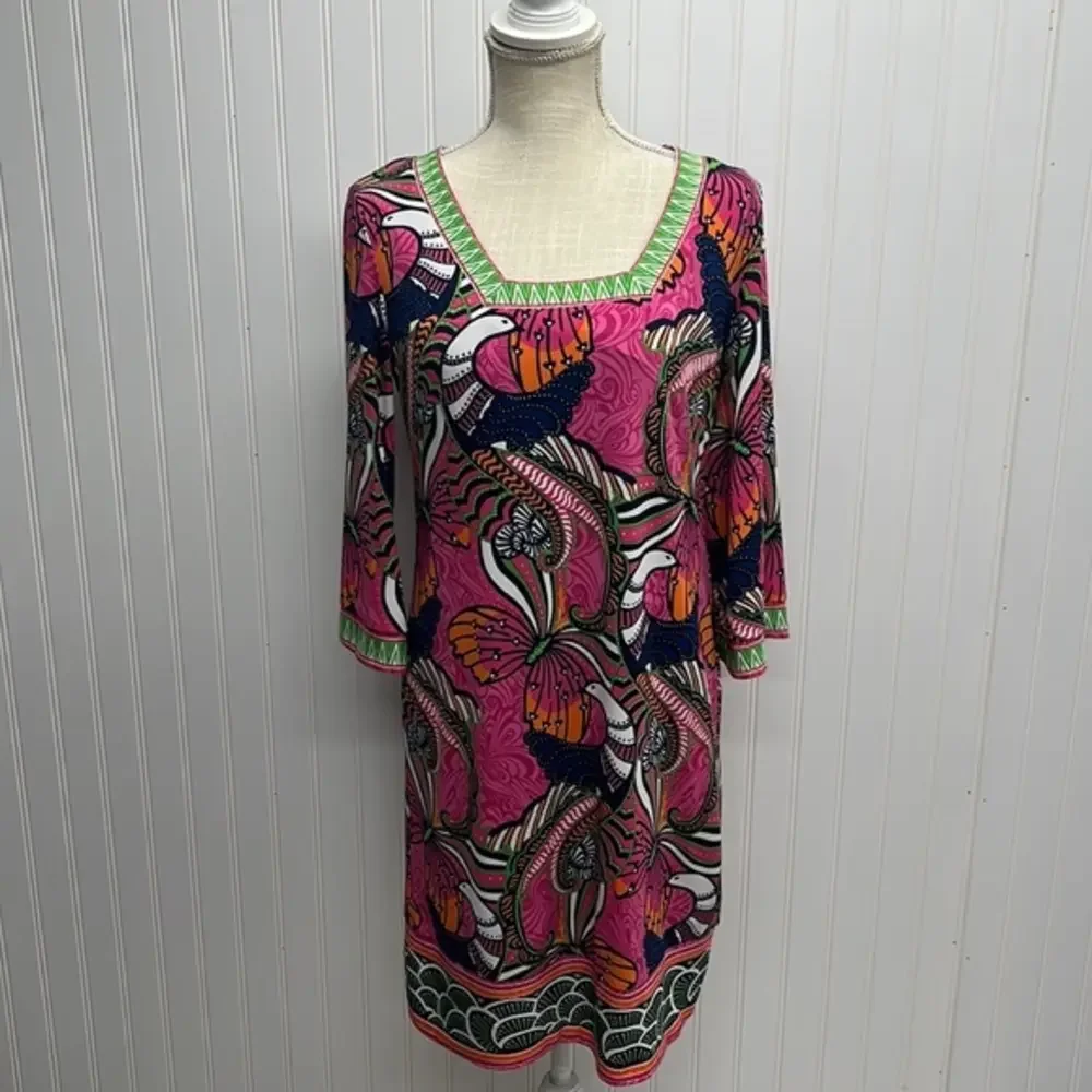 laundry jersey dress Laundry by Shelli Segal mixed media print zipper detail sheath jersey dress HH23